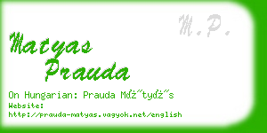 matyas prauda business card